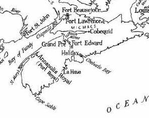 Acadia and its settlements including La Have (La Heve) on the Atlantic settled in 1632.