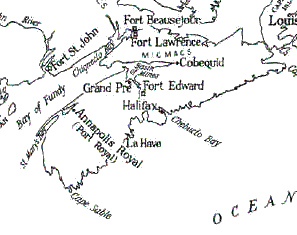 Acadia and its settlements including La Have (La Heve) on the Atlantic settled in 1632.